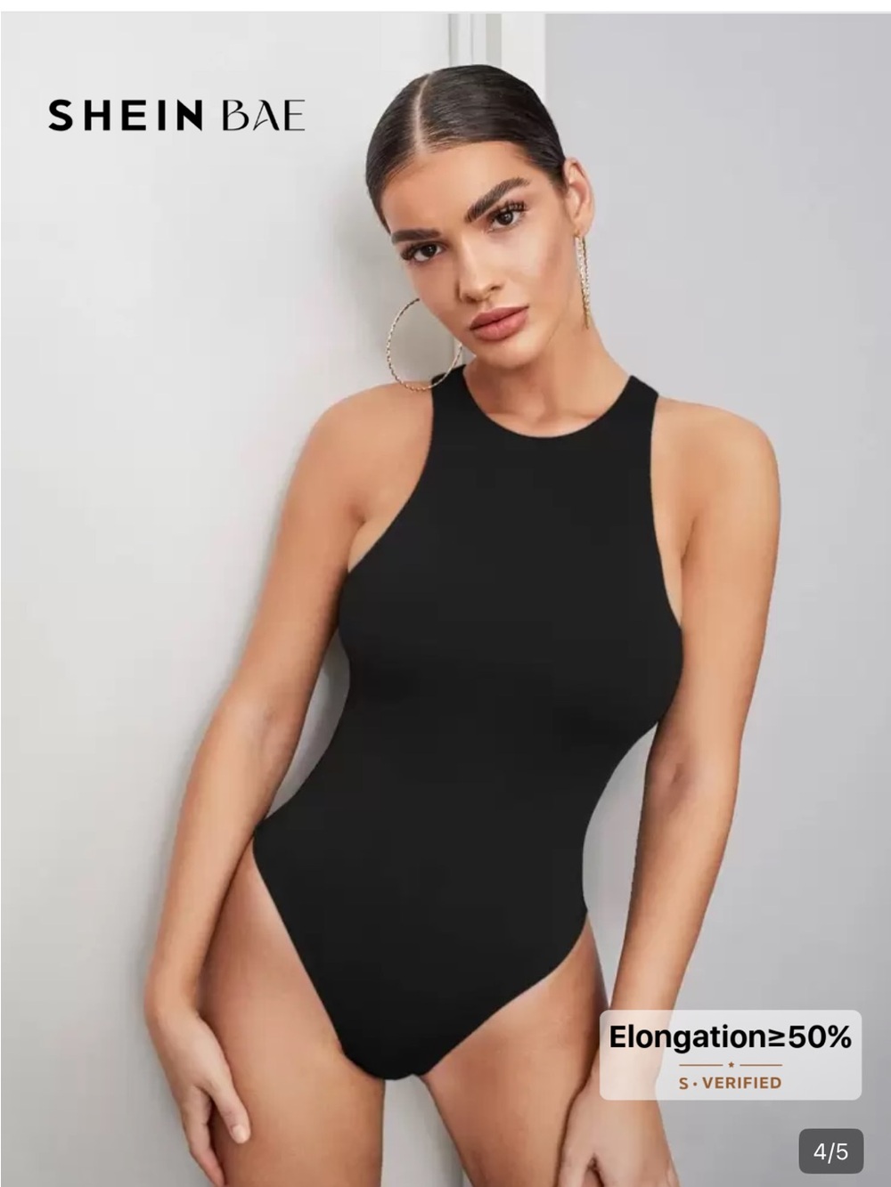Women’s Black High-Neck Tank Bodysuit